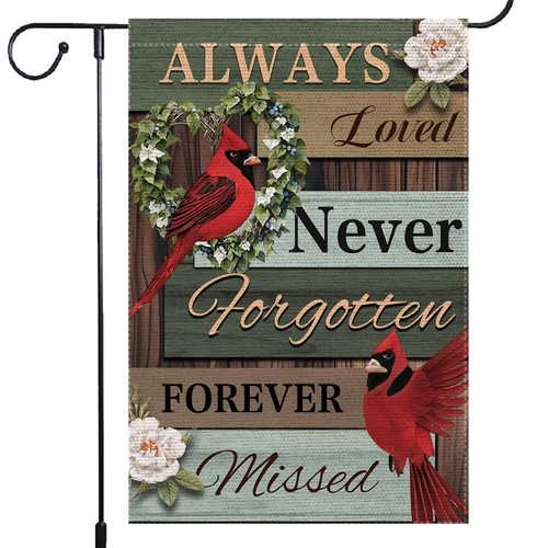 Cardinal memorial garden flag - memorial,