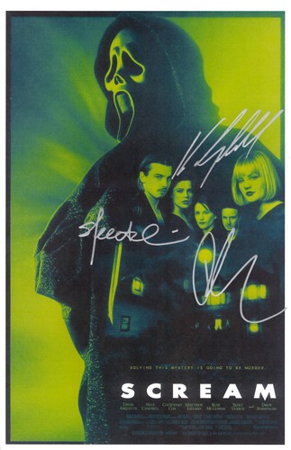 Scream signed poster 11x17 - scream,