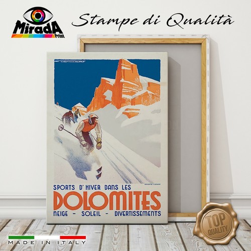 Quadro vintage dolomiti - dolomiti, sport